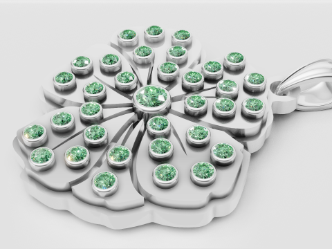 Ciondolo floreale Modello di stampa 3D