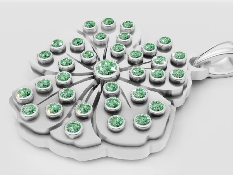 Floral Pendant 3D Print Model