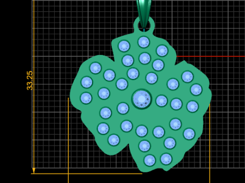 Ciondolo floreale Modello di stampa 3D