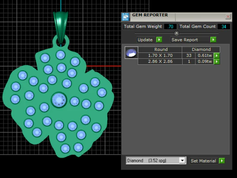 Floral Pendant 3D Print Model