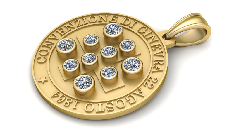 Floral Gold Pendant 3D Print Model .c4d .max .obj .3ds .fbx .stl .blend 