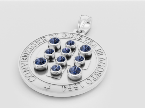 Floral Gold Pendant 3D Print Model