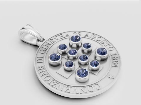 Floral Gold Pendant 3D Print Model