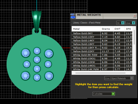 Floral Gold Pendant 3D Print Model