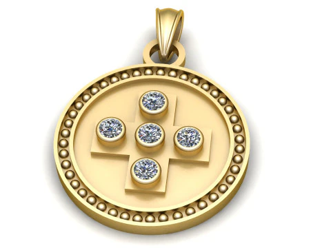 Gold pendant 3D Print Model