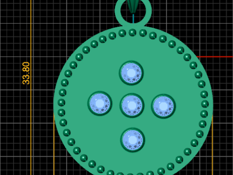 Gold pendant 3D Baskı Modeli