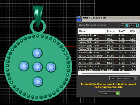 Gold pendant 3D Print Model