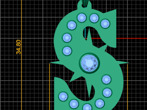 Luxury gold pendant 3D Принт Модель