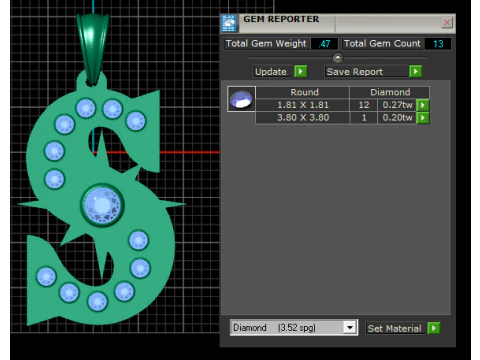 Luxury gold pendant 3D Print Model