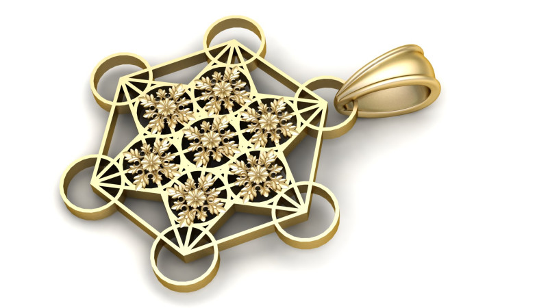 Geometric pendant 3D 프린트 모델 .c4d .max .obj .3ds .fbx .stl .blend