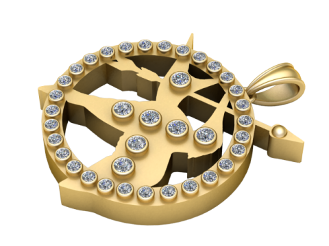 Sagittarius pendant 3D Print Model
