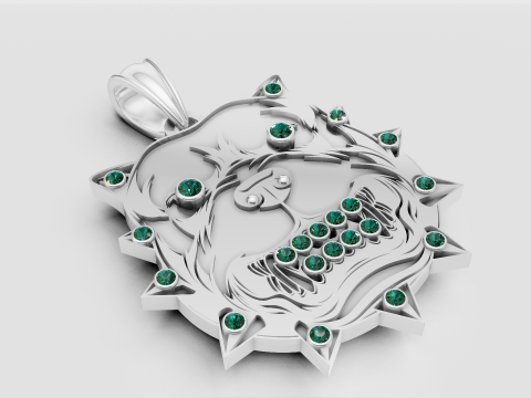 Lion head pendant 3Dプリントモデル