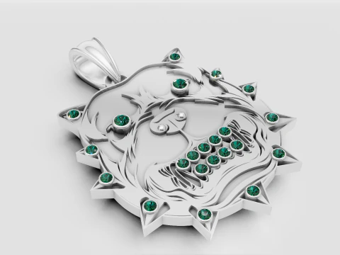 Lion head pendant 3D Print Model