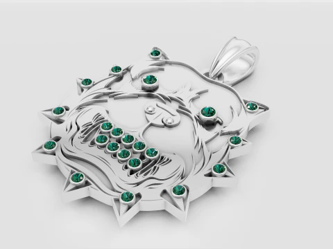Lion head pendant 3D Print Model