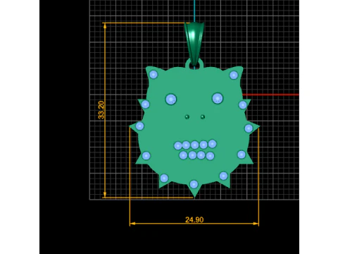 Lion head pendant 3D Print Model