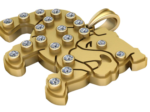 大象吊坠 3D 打印模型