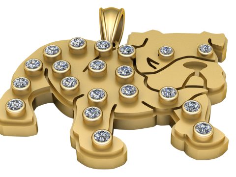 Elephant pendant 3D 打印模型