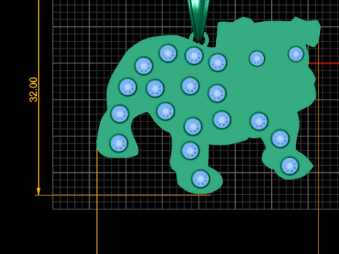 Elephant pendant 3D Print Model