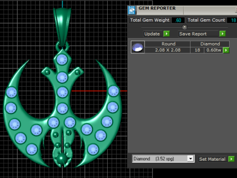 Crescent moon pendant Modello di stampa 3D