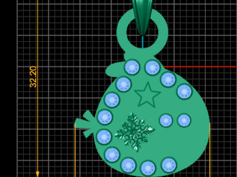 Symbolic gold pendant 3D Print Model
