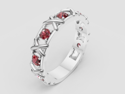 Gold diamond ring Model do druku 3D