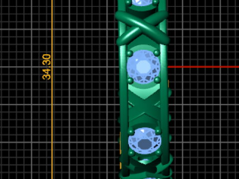Gold diamond ring Model do druku 3D