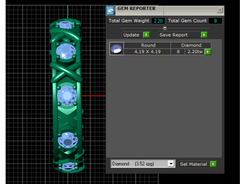 Gold diamond ring Model do druku 3D