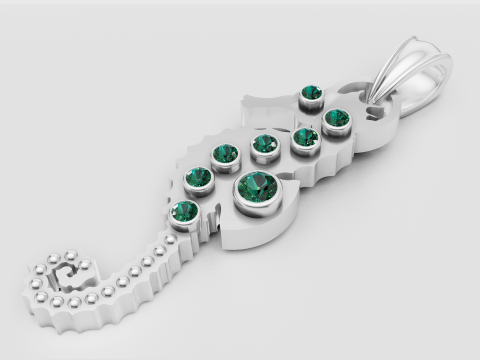 Seahorse pendant 3D Baskı Modeli