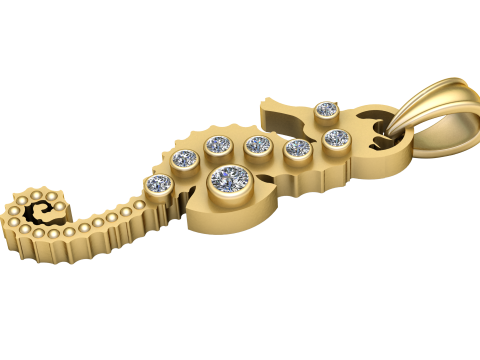 Seahorse pendant 3D Baskı Modeli