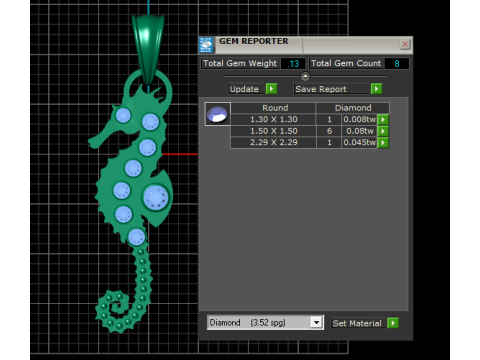 Seahorse pendant 3D Baskı Modeli
