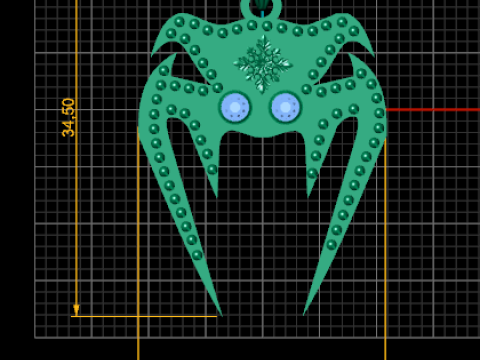 Crab pendant marine PENDANT Modelo de Impressão 3D