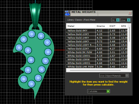Abstract gold pendant 3D Print Model