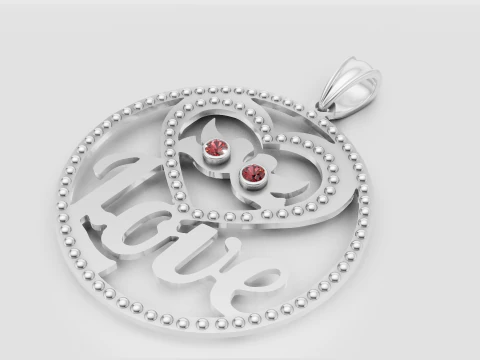 Love GOLD pendant 3D Print Model