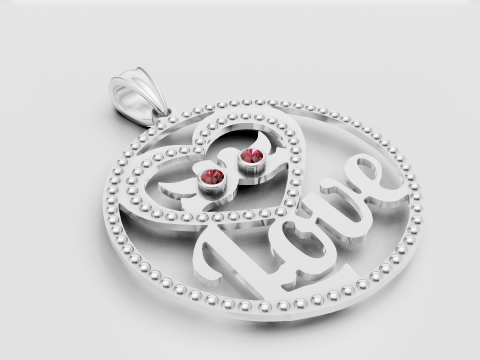 Love GOLD pendant Model do druku 3D