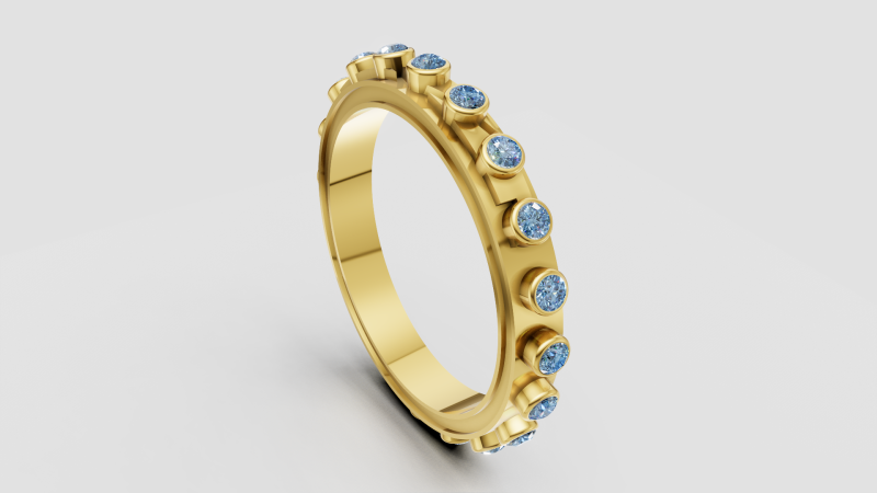 Gold Eternity Band pendant Modèles 3D en vedette .c4d .max .obj .3ds .fbx .stl .blend
