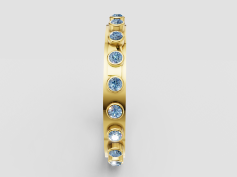 Gold Eternity Band pendant Modèles 3D en vedette