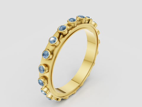 Gold Eternity Band pendant Modèles 3D en vedette