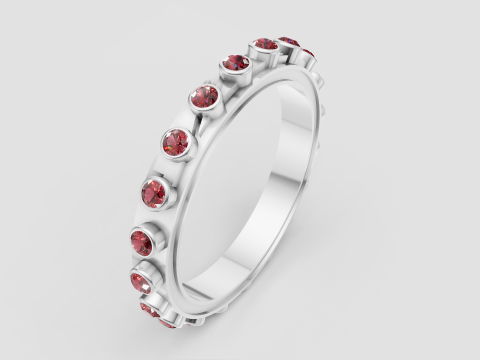 Gold Eternity Band pendant Modèles 3D en vedette
