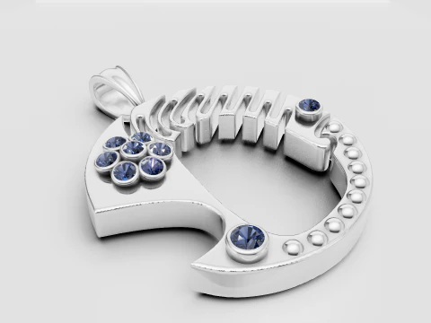 골드 펜던트 3D 프린트 모델