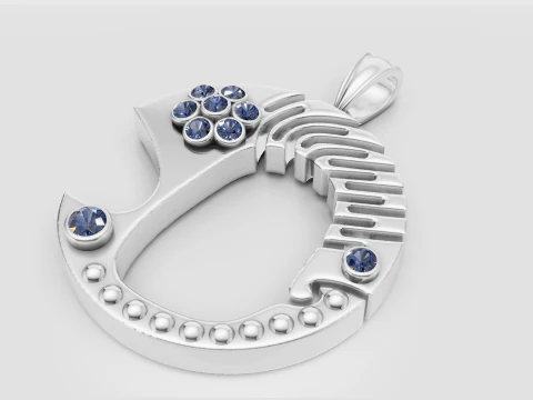 골드 펜던트 3D 프린트 모델