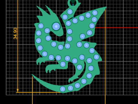 Gold Lizard Pendant Model Cetak 3D