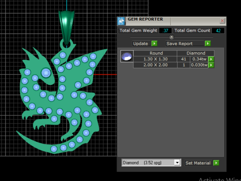 Gold Lizard Pendant Model Cetak 3D