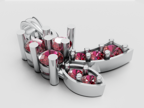 White Gold Pendant 3D Принт Модель