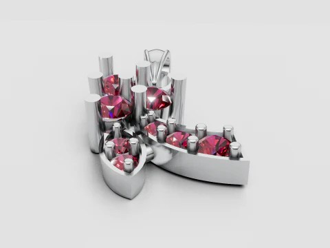 White Gold Pendant 3D Print Model