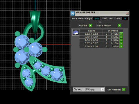 White Gold Pendant 3D Print Model