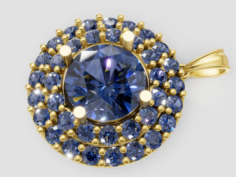 Ciondolo aureola d'oro Modello di stampa 3D