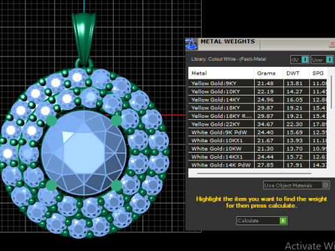 Gold Halo Pendant Modèles 3D en vedette