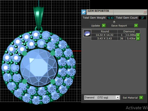 Gold Halo Pendant Modèles 3D en vedette