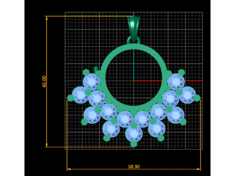 White Gold Pendant 3D Print Model