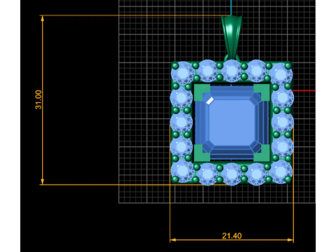 WHITE GOLD PENDANT 3D Print Model